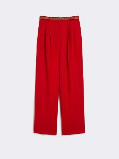 Max Mara BACIO Flowing wool trousers - RED