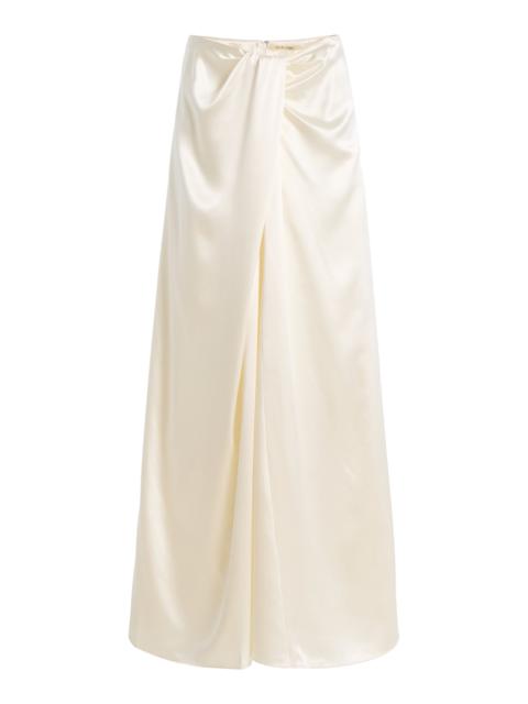 HEIRLOME Exclusive Leticia Silk Maxi Skirt ivory