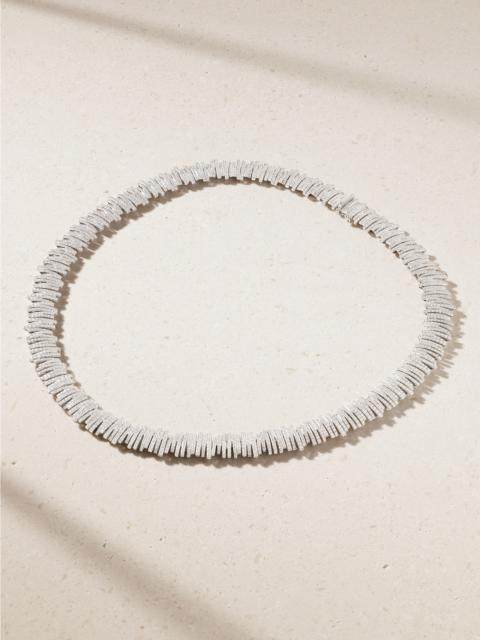 SUZANNE KALAN 18-karat White Gold Diamond Necklace