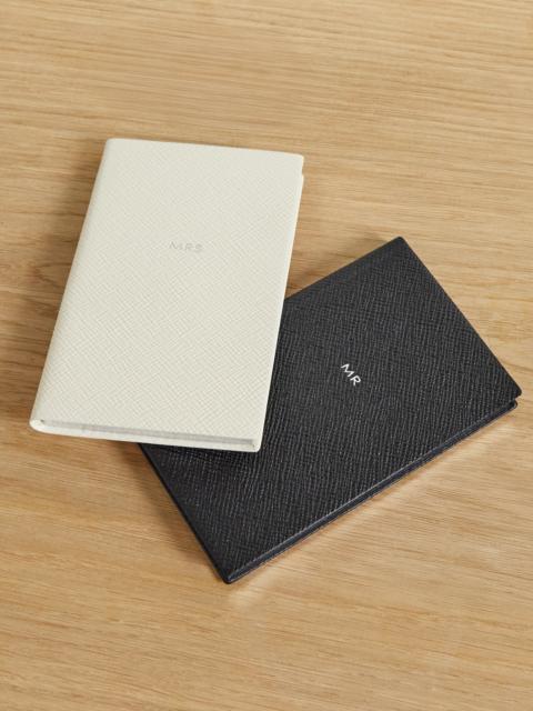Smythson Set Of Two Panama Mr & Mrs Textured-leather Notebooks