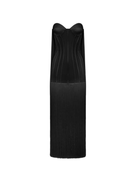 ELISABETTA FRANCHI pleated maxi dress