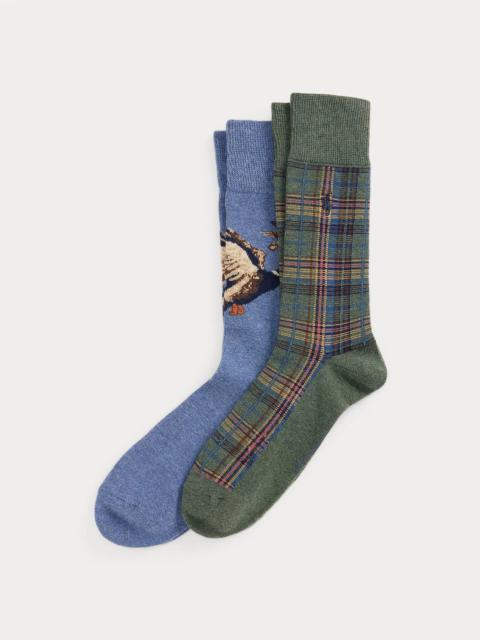Polo Ralph Lauren Mallard & Plaid Trouser Sock 2-Pack