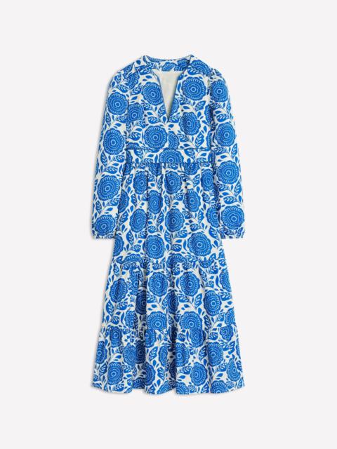 BODEN Violet Midi Dress-Gallery Blue, Dahlia Stamp