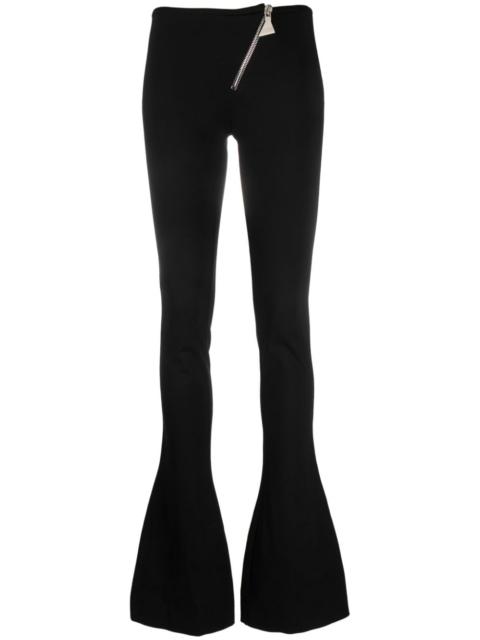 THE ATTICO zip-embellished flared trousers