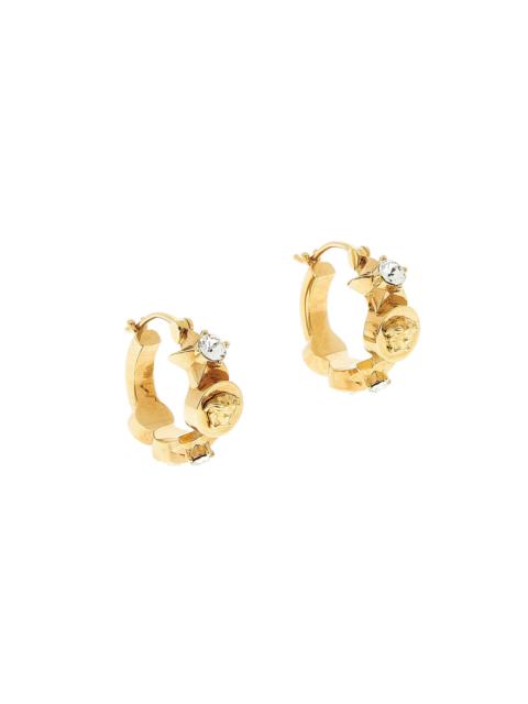 VERSACE Women's Medusa Star Goldtone & Glass Hoop Earrings - Versace Gold
