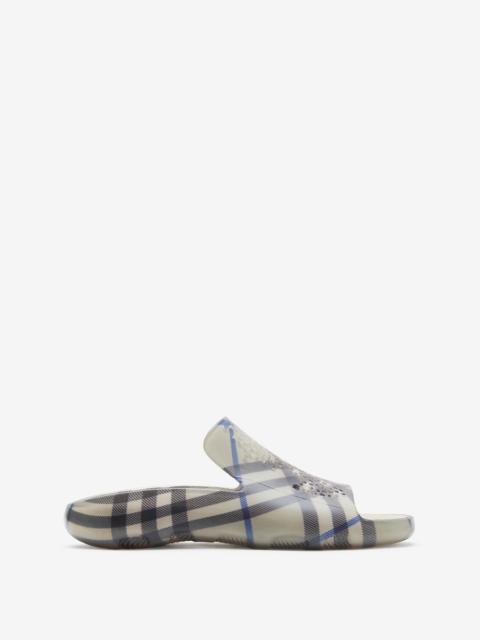 Burberry Check Rubber Stingray Slides