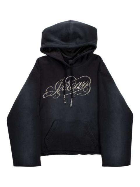 Jordan logo-embellished cropped hoodie
