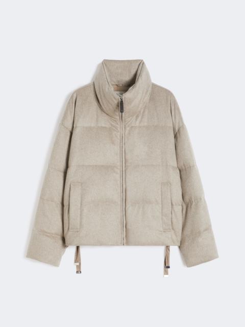 Max Mara Water-repellent canvas and camel down jacket - SAND