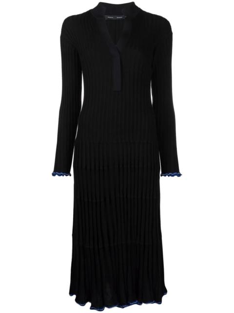 Proenza Schouler V-neck silk-blend dress