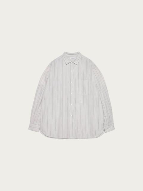 Nanamica Regular Collar Stripe Wind Shirt - Grey