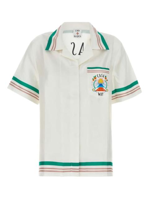 CASABLANCA gradient-effect heart-monogram shirt