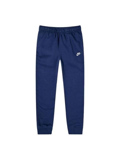 Nike Nike Club Sweat Fleece Casual Sports Long Pants Navy Blue BV2671-410
