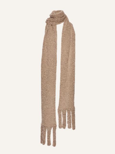 MAGDA BUTRYM Fringed mohair-wool blend scarf in warm beige