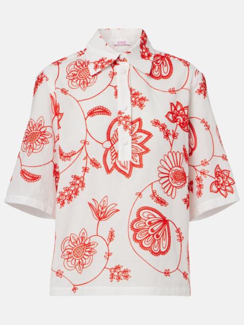 ERES Izana embroidered cotton-blend shirt