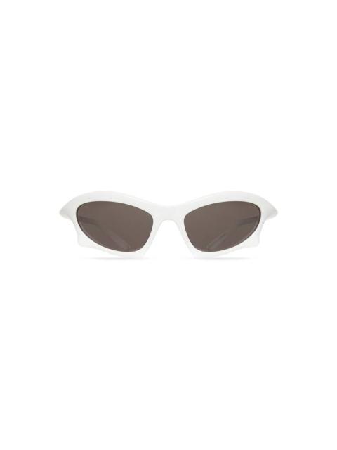 Bat Rectangle Sunglasses in White