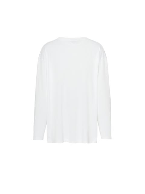 Prada Oversized long-sleeved cotton T-shirt