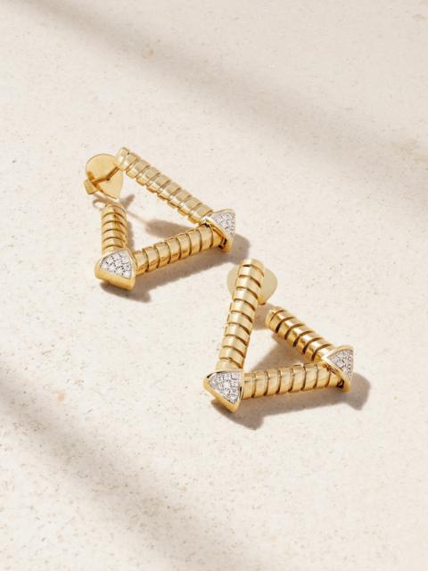 Marina B Trisolina Traliccio 18-karat Gold Diamond Earrings