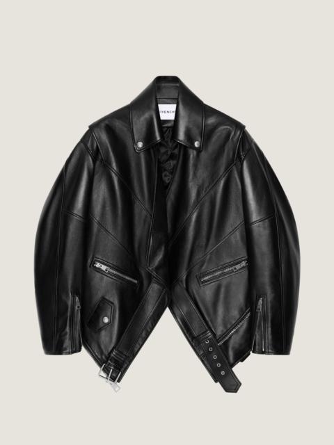 Givenchy BACK-TO-FRONT BIKER JACKET IN LEATHER