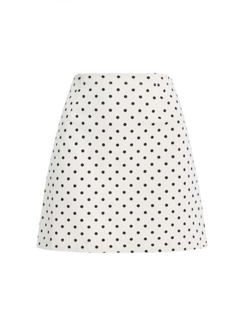 POSSE Exclusive Bea Polka-Dot Cotton Mini Skirt black/white