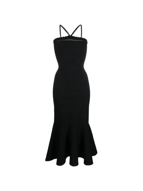 Victoria Beckham cut-out detail peplum dress