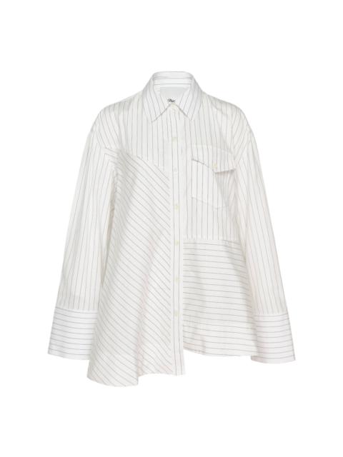 3.1 Phillip Lim Asymmetrical Stripe Trapeze Shirt