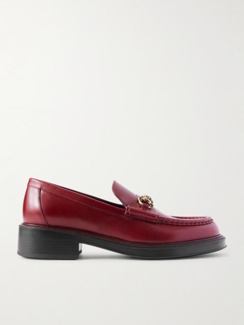 GUCCI Horsebit Embellished Leather Loafers