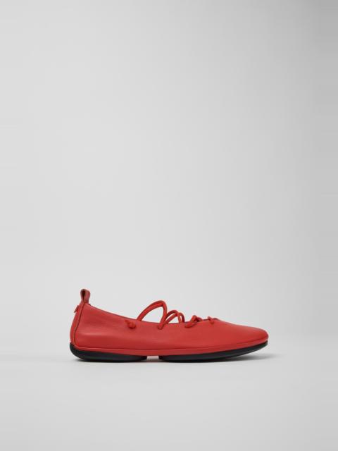 CAMPER Right Nina Red Leather Ballerinas for Women.