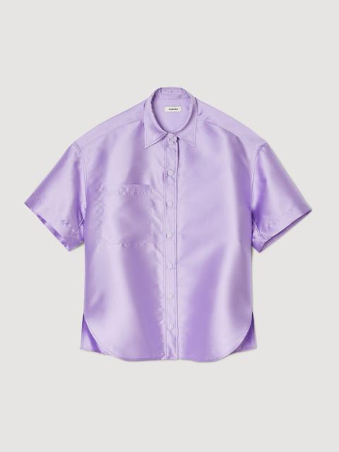 Sandro OVERSIZED SATIN SHIRT