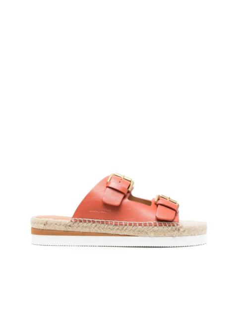 See by Chloé double-buckle open-toe espadrilles