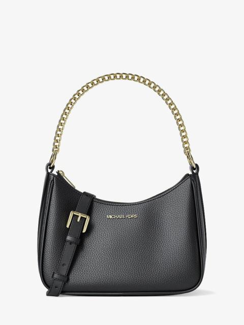 MICHAEL KORS Jet Set Large Pebbled Leather Convertible Crossbody Bag