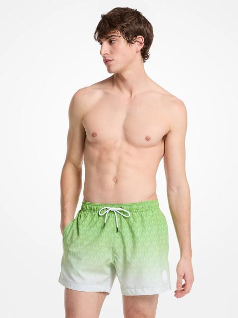 MICHAEL KORS Ombré Signature Logo Swim Trunks