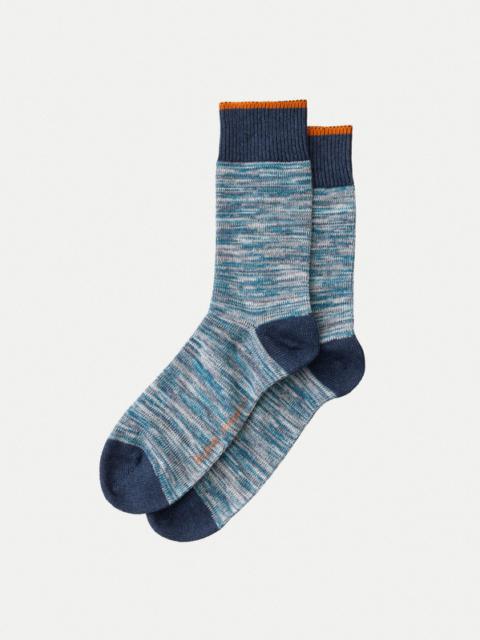 Nudie Jeans Rasmusson Multi Yarn Socks Blue