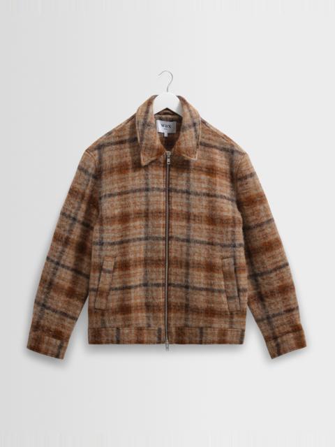 Wax London Heath - Natural And Tan Drawn Check Jacket