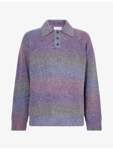 Les Deux Gradient Polo Knit Woven Jumper