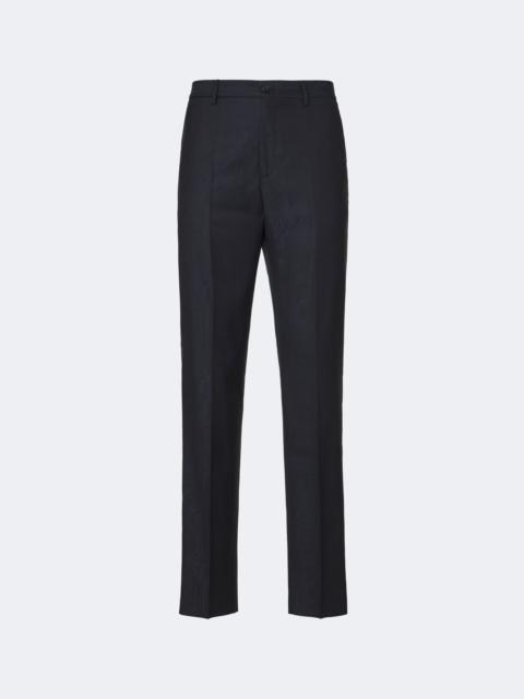 Etro Jacquard virgin wool straight pants