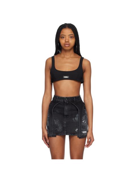 032c Black Trapeze Suit Bralette