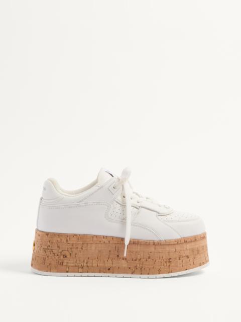 Valentino FREEDOTS XL CALFSKIN AND CORK SNEAKER