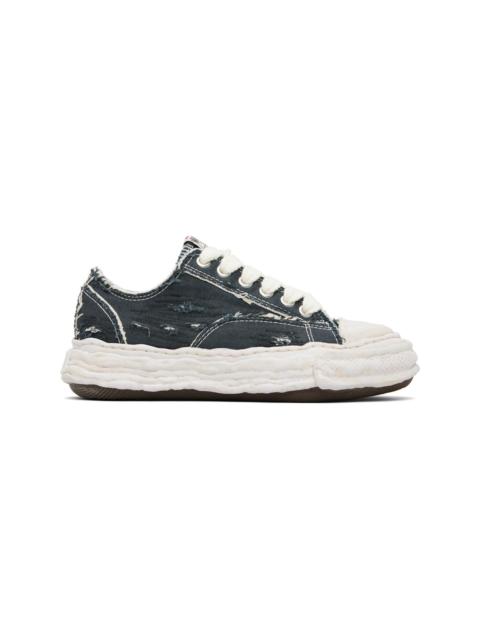 Maison MIHARAYASUHIRO Black 'Peterson23' OG Sole Ripped Overdye Canvas Sneakers