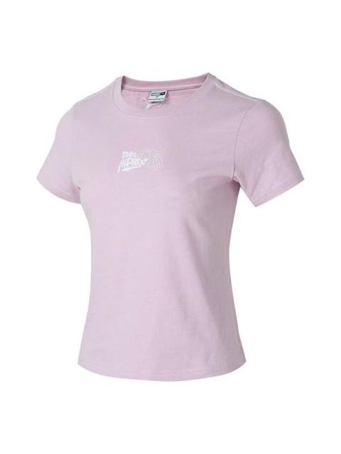 PUMA (WMNS) PUMA Logo T-Shirt 'Pink' 626865-60