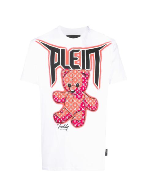 Spray-Effect teddy bear-print T-shirt