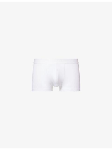 Sunspel Branded Mid-Rise Stretch-Woven Trunks