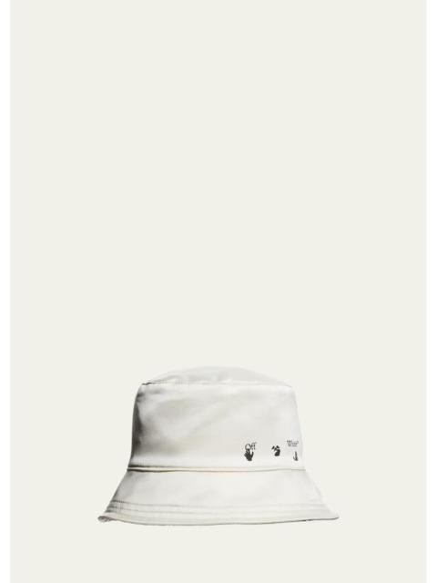Off-White Delave Logo Canvas Bucket Hat