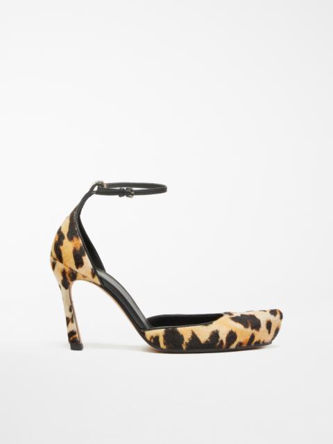 Max Mara CESTINO Animal-print court shoes with strap