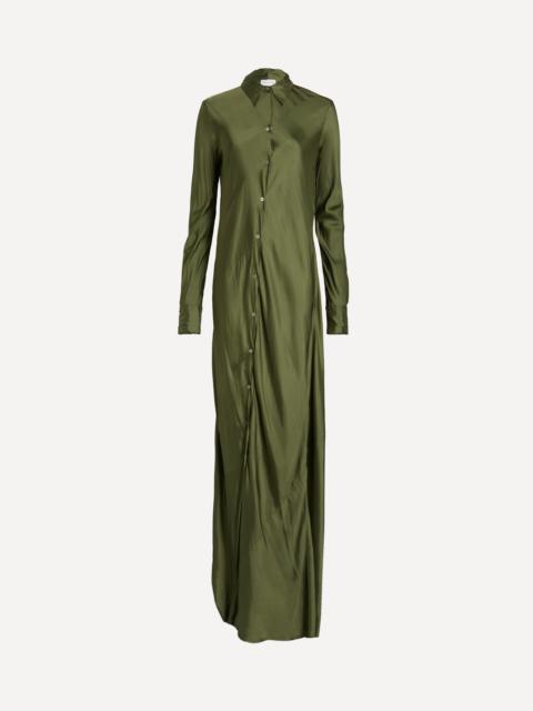 Dries Van Noten Long Satin Shirt Dress