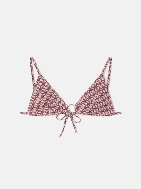 Stella McCartney S-Wave Print Triangle Bikini Top