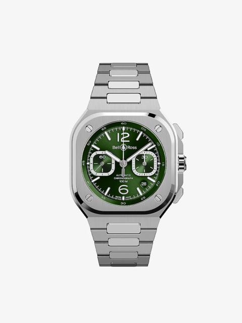 BR05C-GN-STSST Chrono Green stainless-steel automatic watch