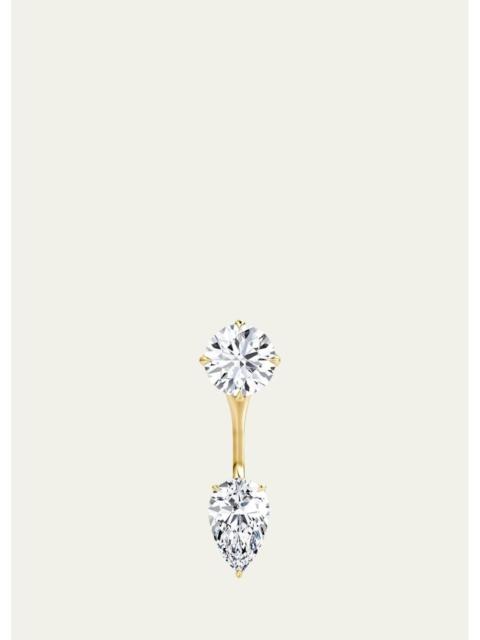 VRAI 14K Yellow Gold Lab-Grown Diamond Solitaire Studs with Earring Jackets