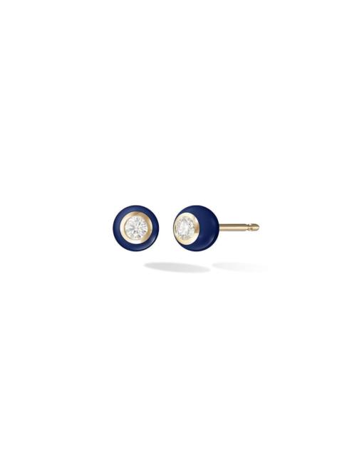 MELISSA KAYE Small Navy Audrey Diamond Stud Earrings