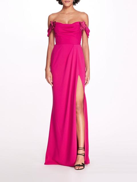 OFF SHOULDER COLUMN GOWN