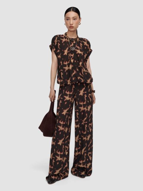 JOSEPH Phoebe Tortoiseshell Crepe Blouse